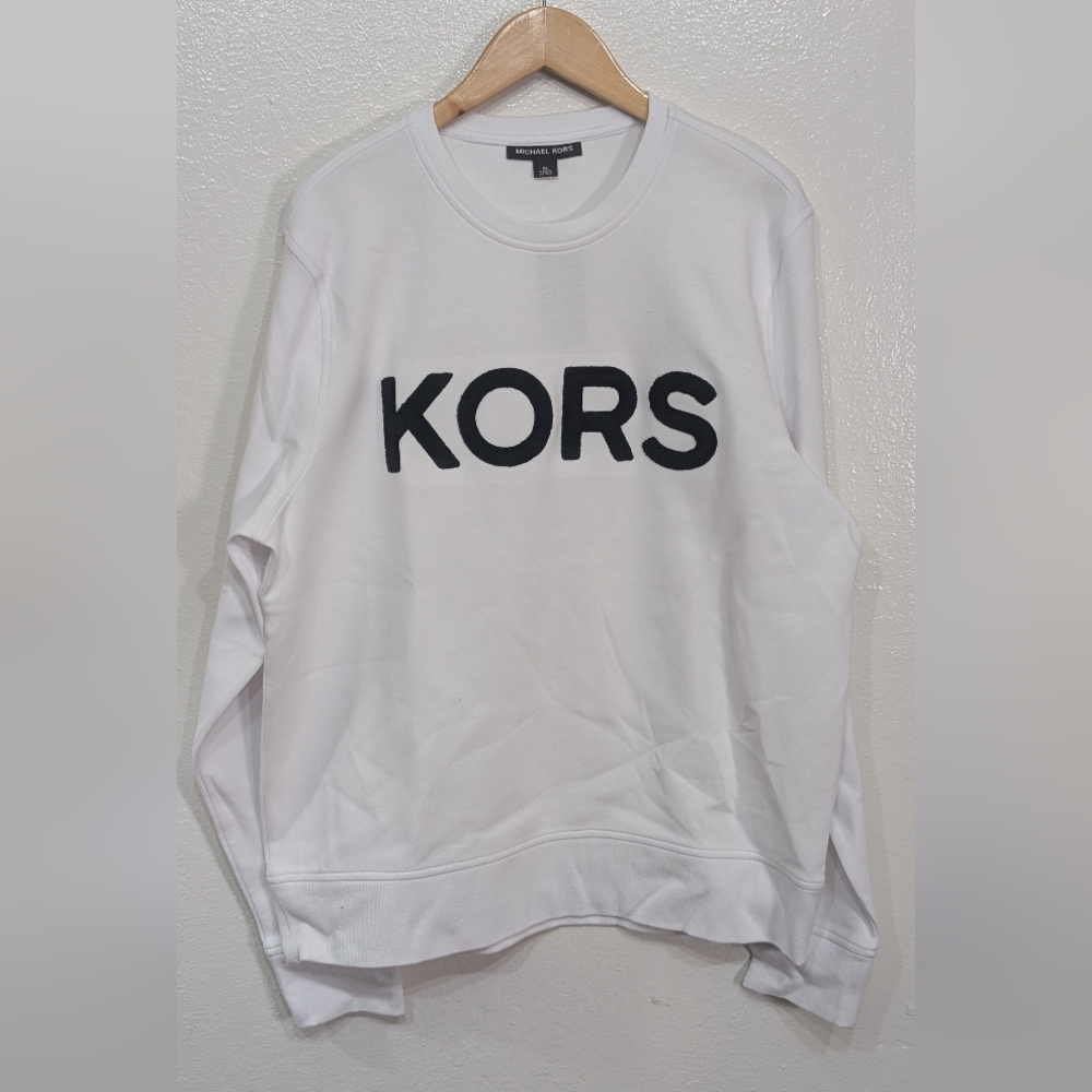 Michael Kors White Top with Black Lettering